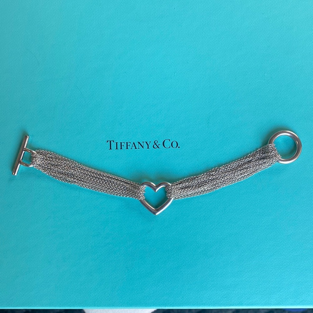 Tiffany & Co. Mesh Heart Toggle Bracelet
